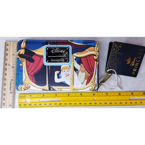 NWT LOUNGEFLY X DISNEY Cinderella Princess Scene Zip Around Wallet - Picture 9 of 12